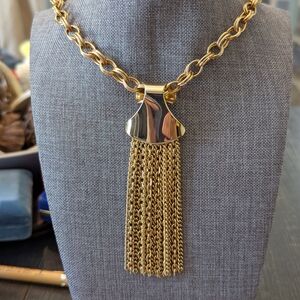 Park Lane Gold Tassel Necklace with Elegant Chain Design